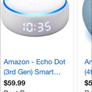 Echo Dot Alexa With Clock